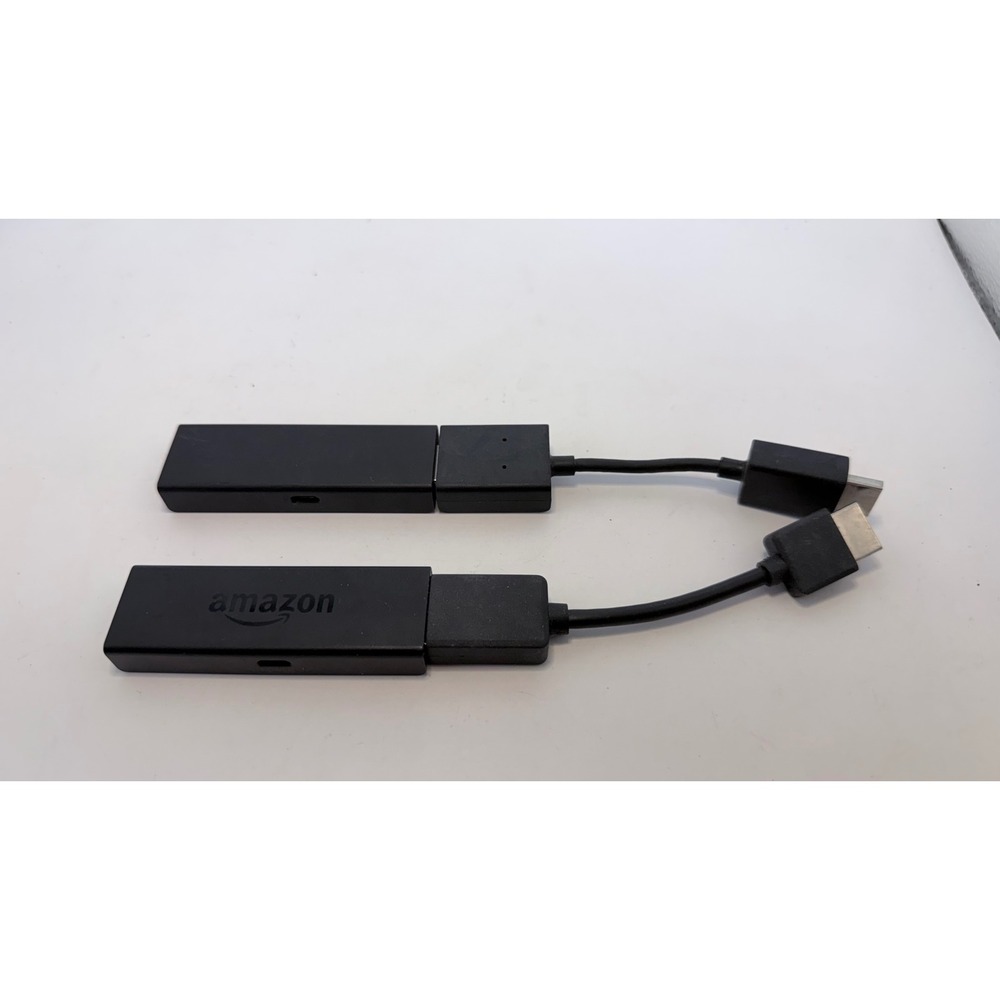 Lot of 2 Amazon Fire TV Stick 1st Gen Model W87CUN with HDMI Extenders Black